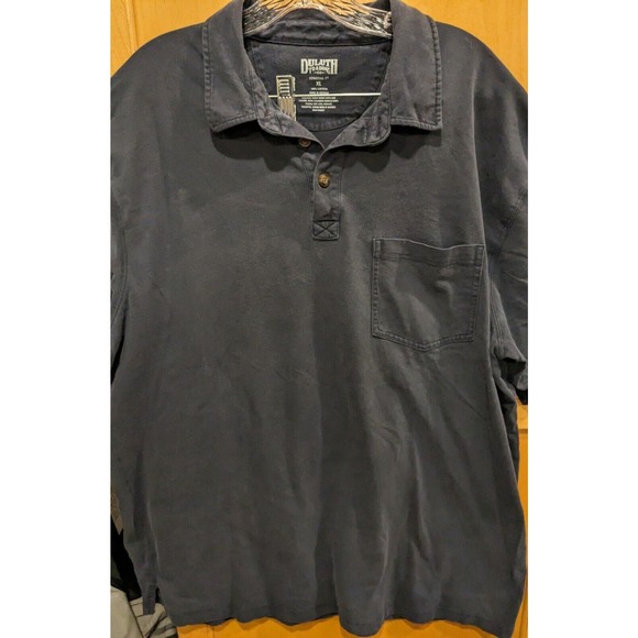 LOT Of 2 Duluth‎ Trading Shirt Mens XL Longtail Polo Short Sleeve Blue 3 Button - Picture 7 of 7